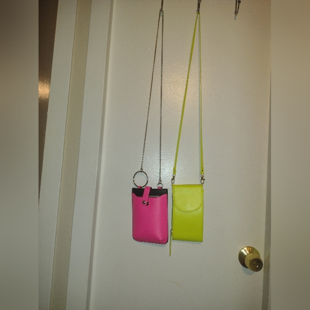 Neon Pink and Yellow Purse
